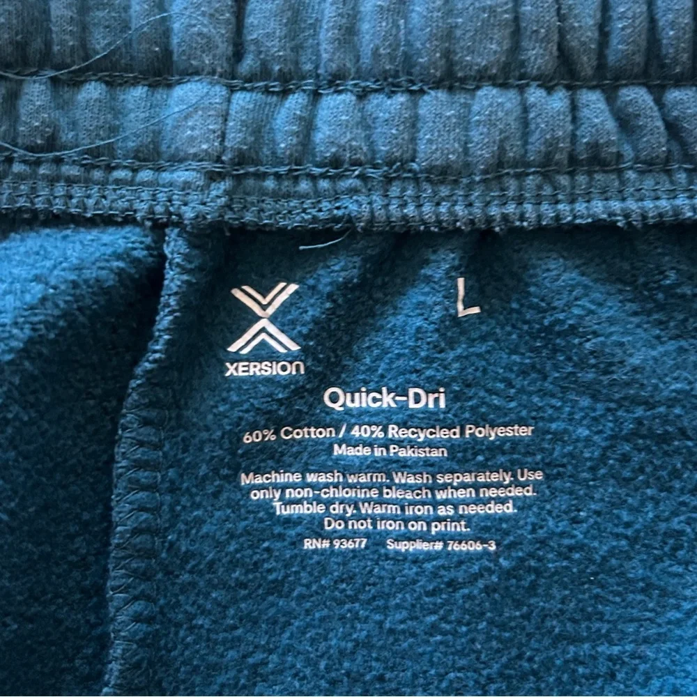 Xersion Quick-Dri Jogger Sweatpants, Teal Blue, Size Large - Picture 5 of 5